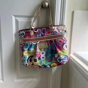 Multi-colored Coach Handbag